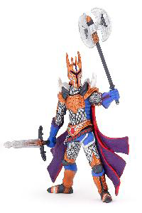 Papo Silver Knight with Triple Battle Axe