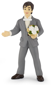 Papo Groom with Bouquet