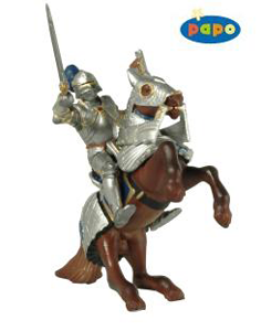 Papo Reared Up Armored Horse-Blue