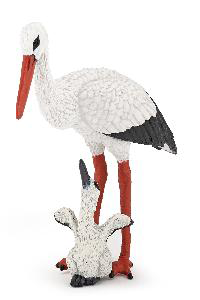 Papo Stork with Baby