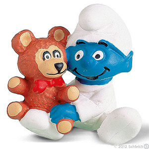Schleich Smurf Baby with Teddy